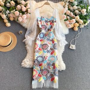 Long Sleeveless White Dress
