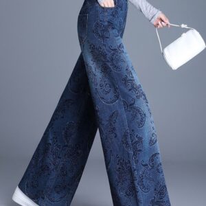 Printed Blue Jeans