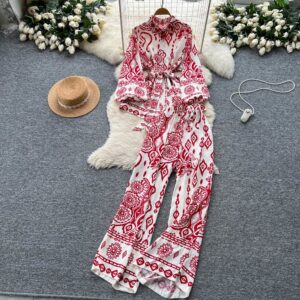 Printed Shirt & Trousers