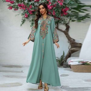 Stylish Embroidered Long Dress